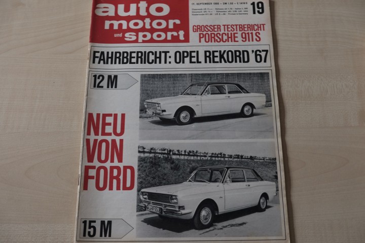 Deckblatt Auto Motor und Sport (19/1966)